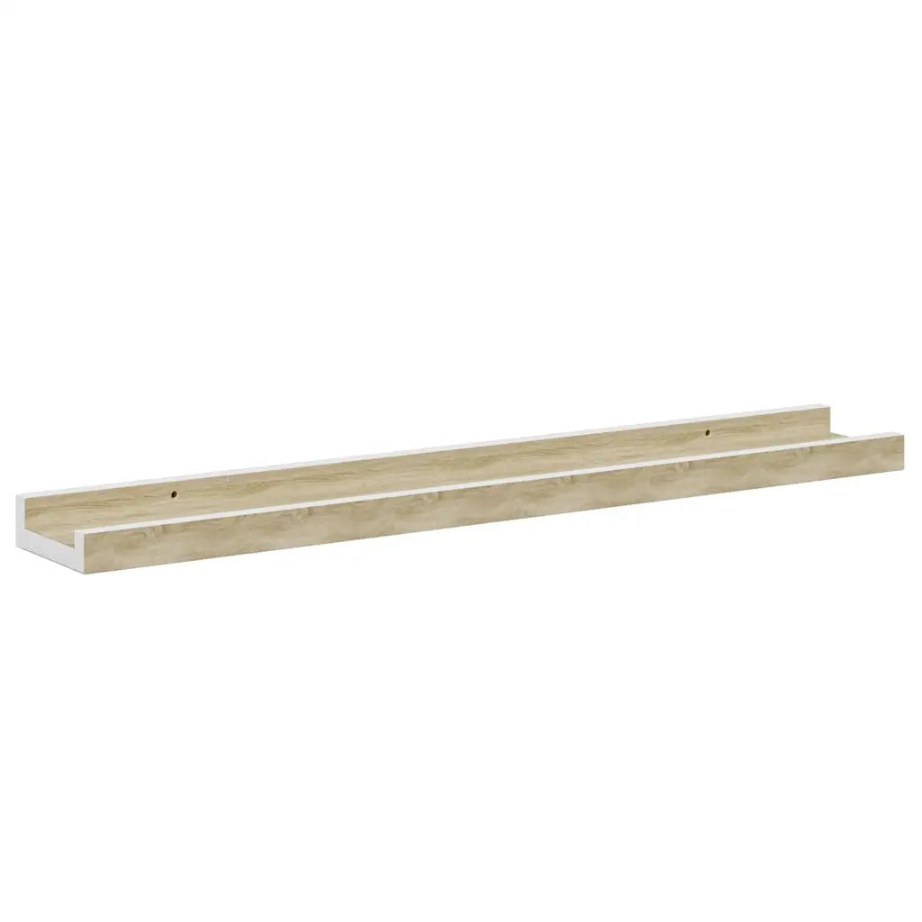 Mensole da Parete 4 pz Bianco e Rovere Sonoma 60x9x3 cm cod mxl 33054