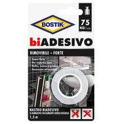 NASTRO BIADESIVO 'RIMOVIBILE-FORTE' BOSTIK mm 19x1,5mt - BOSTIK