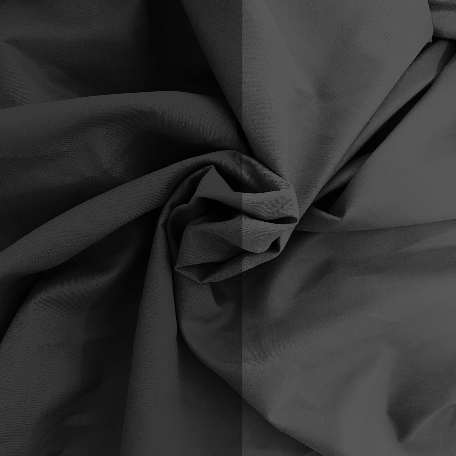 Copripiumino Piazza E Mezza con Sacco e Federe in Tinta Unita Double Face Linea Vera Nero e Fumo