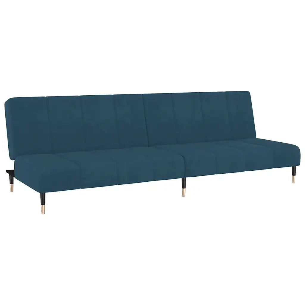 Divano Letto a 2 Posti-Sofa Letto 2 Posti-Daybed Blu in Velluto 440015