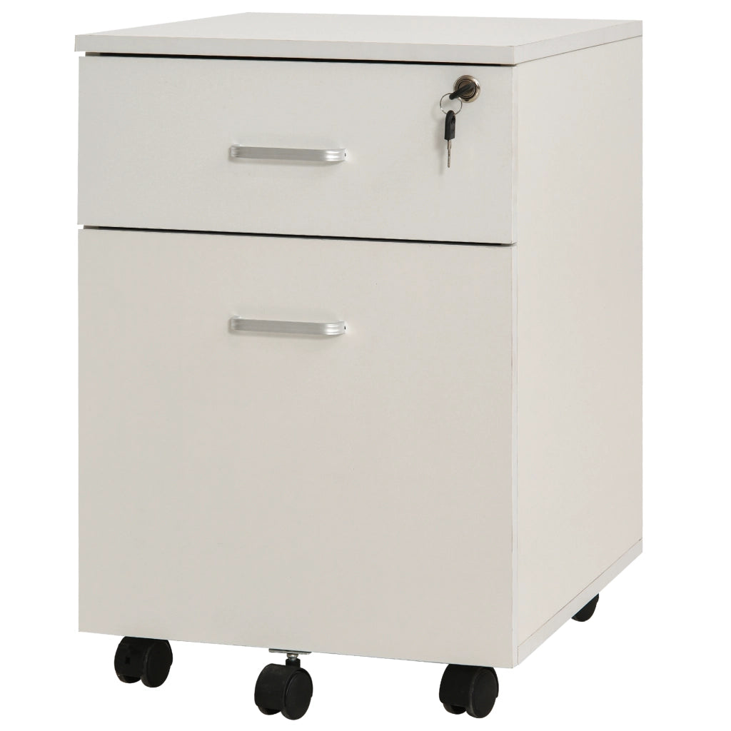 Cassettiera con Ruote per Ufficio ¨C zephmum ¨C 40x49x58 cm Bianco