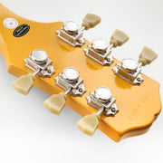 Meccanismo di Blocco a Stemma a 3 Lati + 3 Rettilinei per Chitarra Elettrica/Acoustica - Acciaio Inox con Pomo Verde