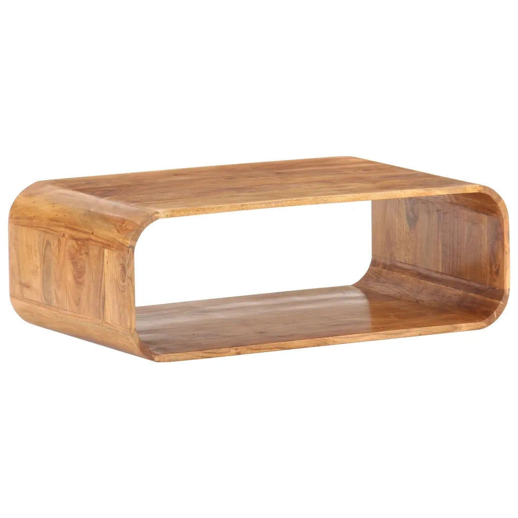 Tavolino da Salotto-Tavolino da soggiorno-Tavolo 90x50x30 cm in Legno Massello d'Acacia