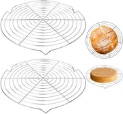 Set di raffreddamento a cuscino di 2 pezzi, 32,5 cm, raffreddamento a cuscino rotondo, raffreddamento a cuscino in acciaio inossidabile per torte e pane per raffreddamento dei forni, stoviglie per stoviglie, raffreddamento a cuscino per piatti fritti