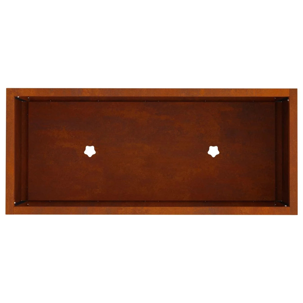 Fioriere | Cassetta per fiori | Vaso da Giardino Rialzato Ruggine 60 x 26 x 45 cm