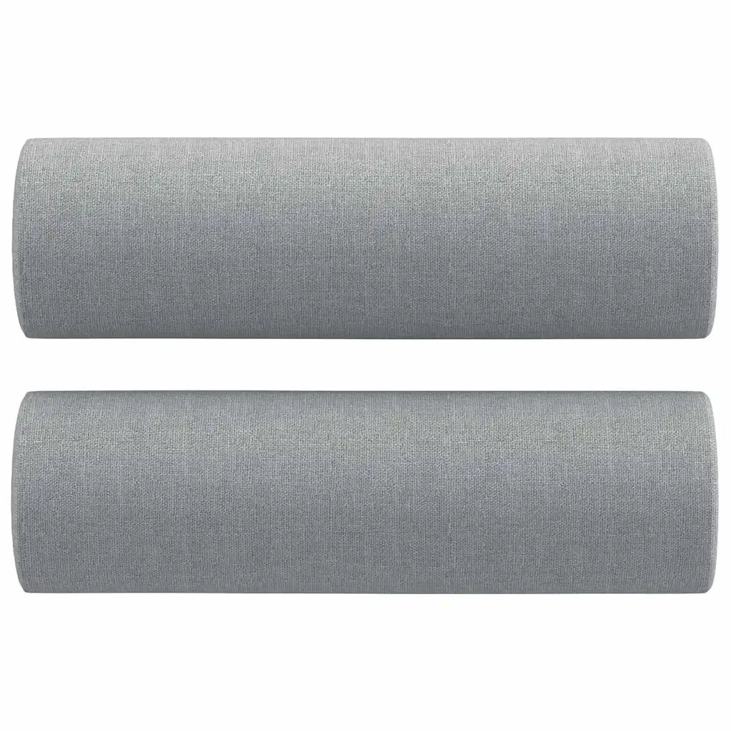 Set Divani 3 pz con Cuscini Grigio Chiaro in Tessuto 3201858