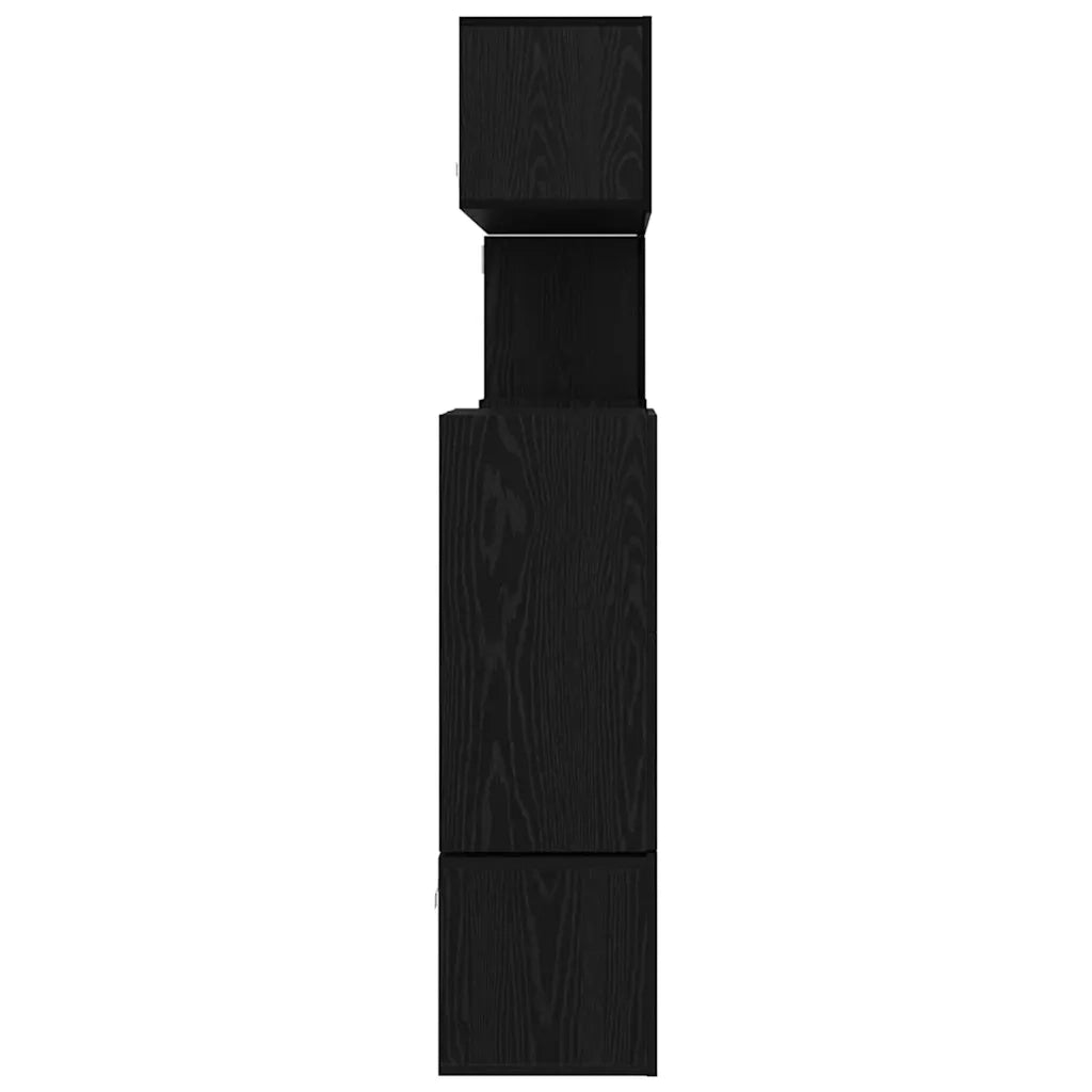 Unità TV Montaggio a parete 4 pcs Rovere Nero Legno multistrato 3393493
