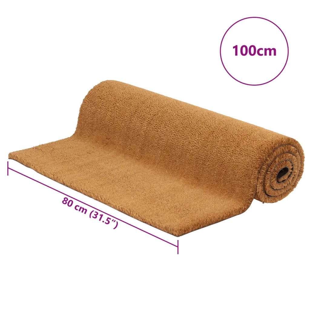 vidaXL Zerbino Naturale 80x100 cm in Fibra di Cocco