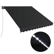 Tenda da Sole | Tenda parasole Retrattile Manuale con LED 350x250 cm Antracite
