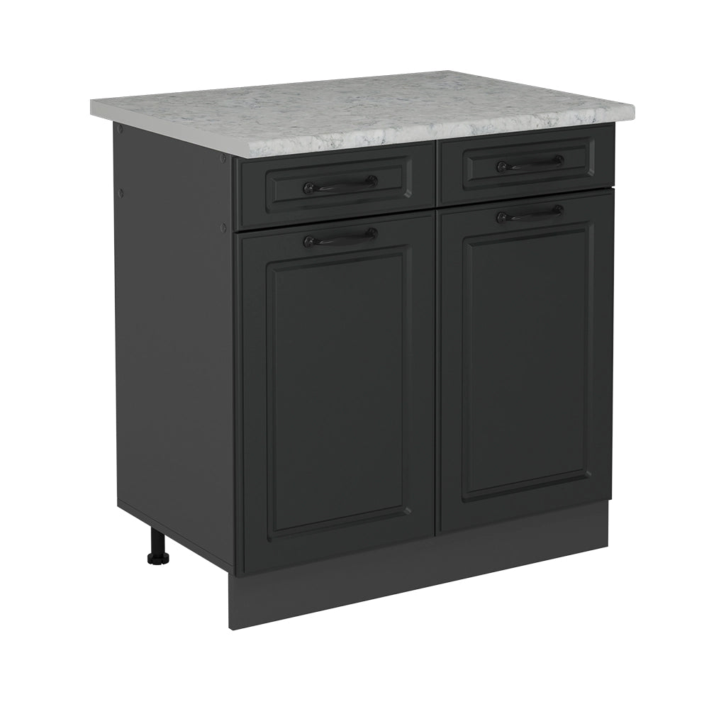 Vicco Mobiletto base per cucina Antracite casa di campagna 80 cm PL Marmo