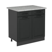 Vicco Mobiletto base per cucina Antracite casa di campagna 80 cm PL Marmo
