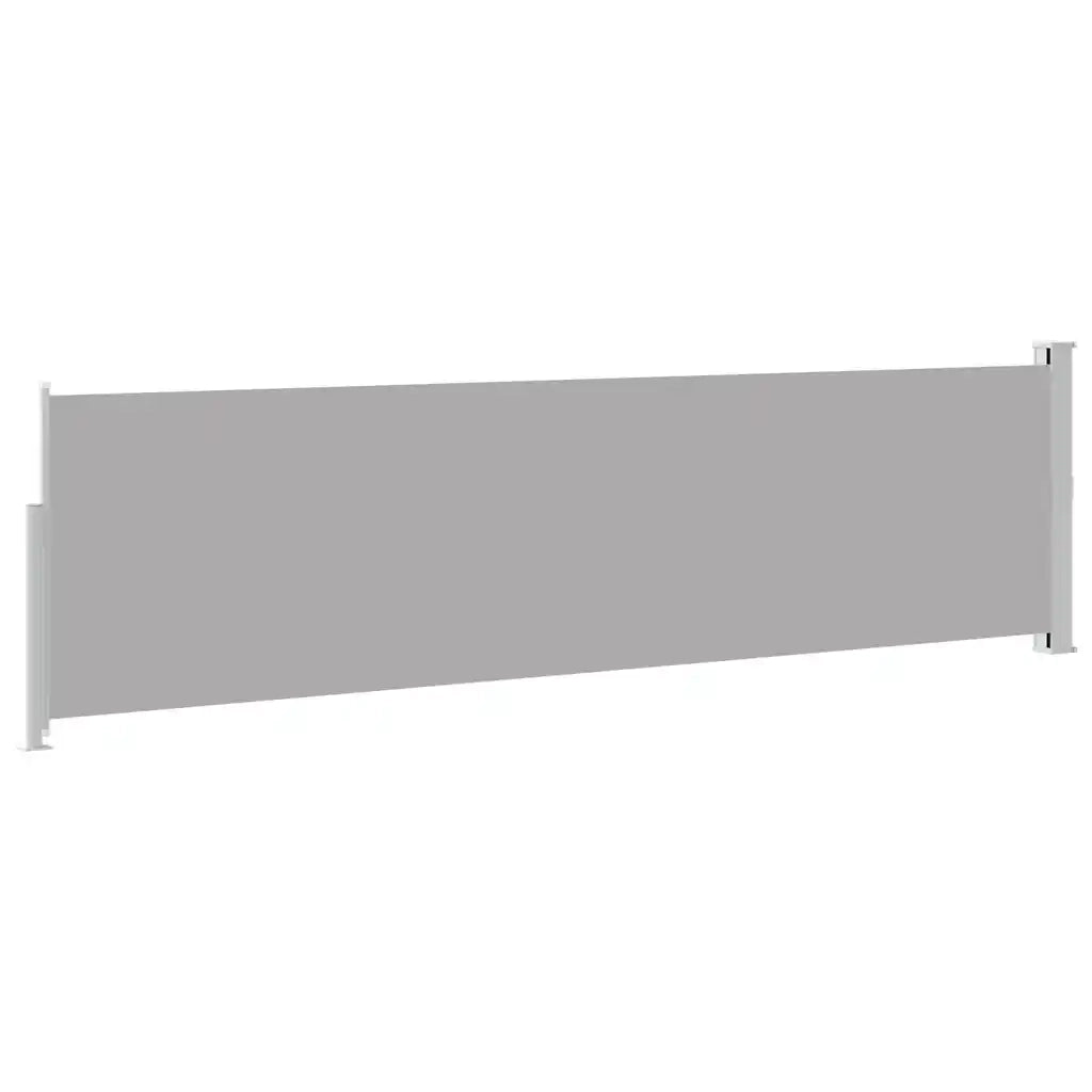 Tenda Laterale Retrattile per Patio 140x514 cm Grigia 48398