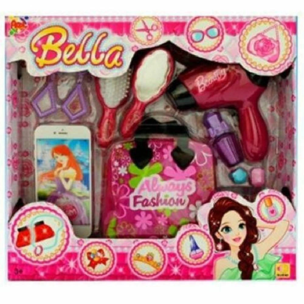 Trade Shop - Bella Always Fashion Acccessori Bellezza Phon Spazzola Giocattolo Gioco Bambina -