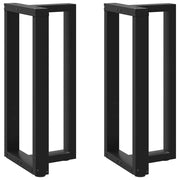 Set di 2 gambe per tavolo da bar a forma di T dimensioni 40 x 35 x 90 cm design moderno in acciaio nero 02_0057338