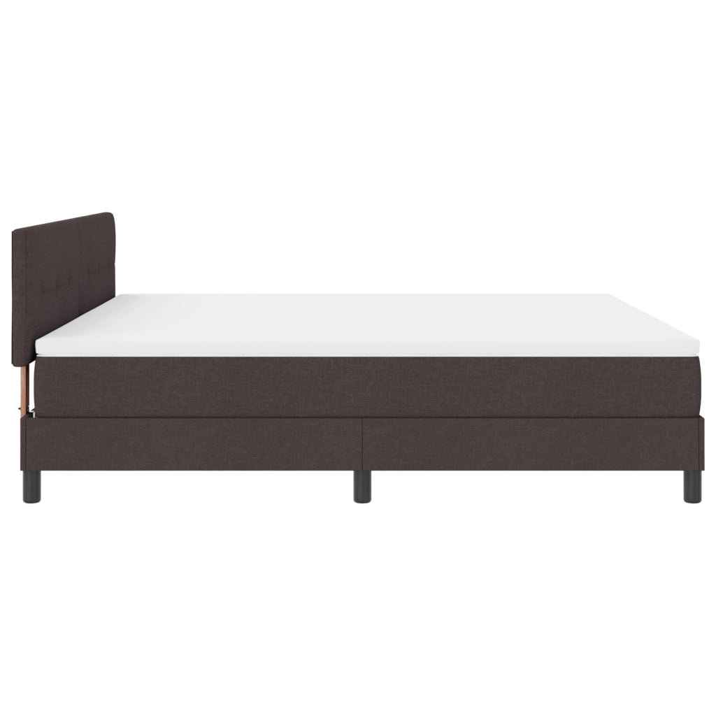 Letto Box Spring e Materasso Grigio Scuro 180x200 cm Tessuto