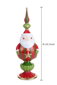 Statuina Babbo Natale con Puntale 33,5 cm in Resina