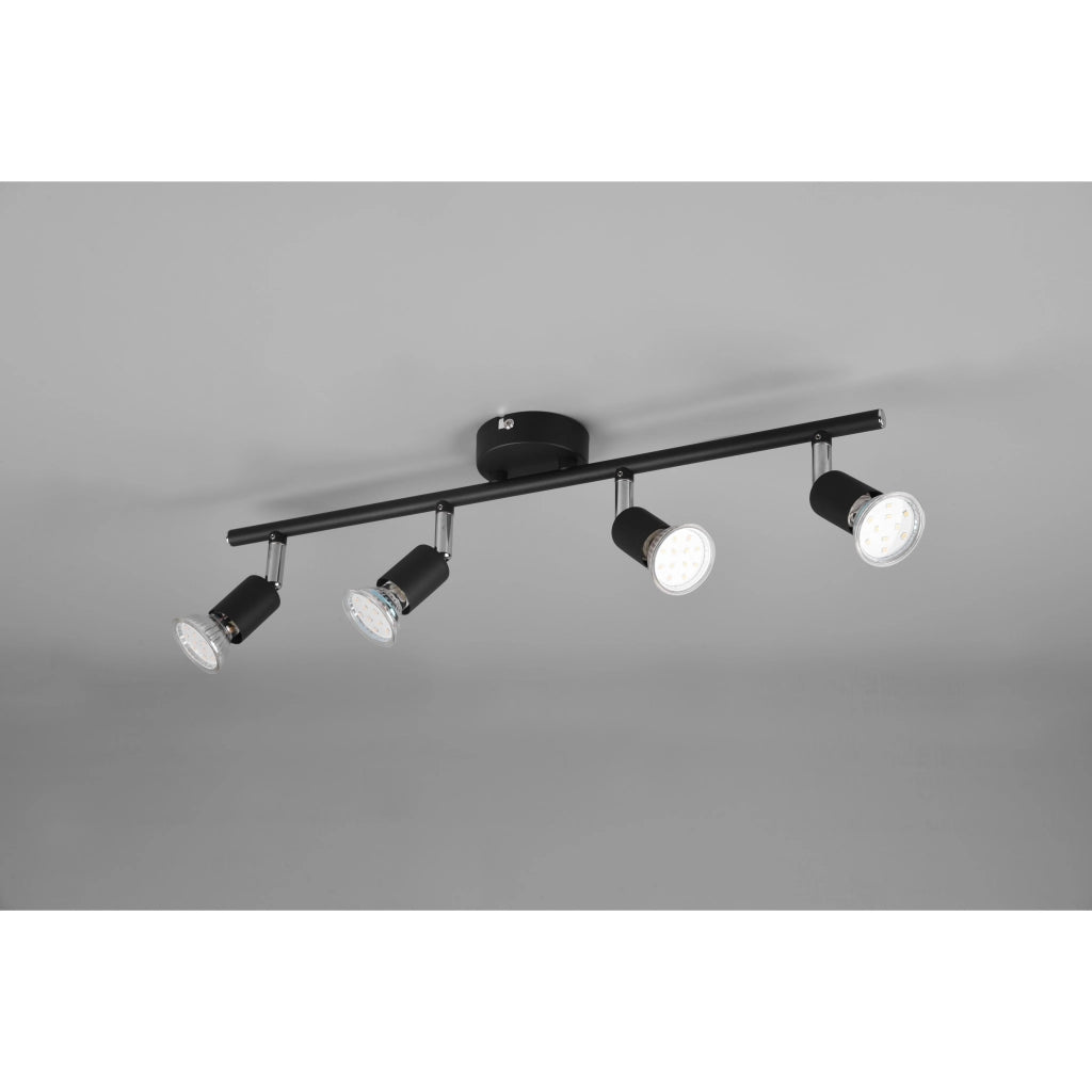 BARRA 4 SPOT PARIS GU10 50CM NERA.
