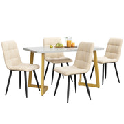Tavolo da pranzo con 4 sedie moderno; MDF; beige