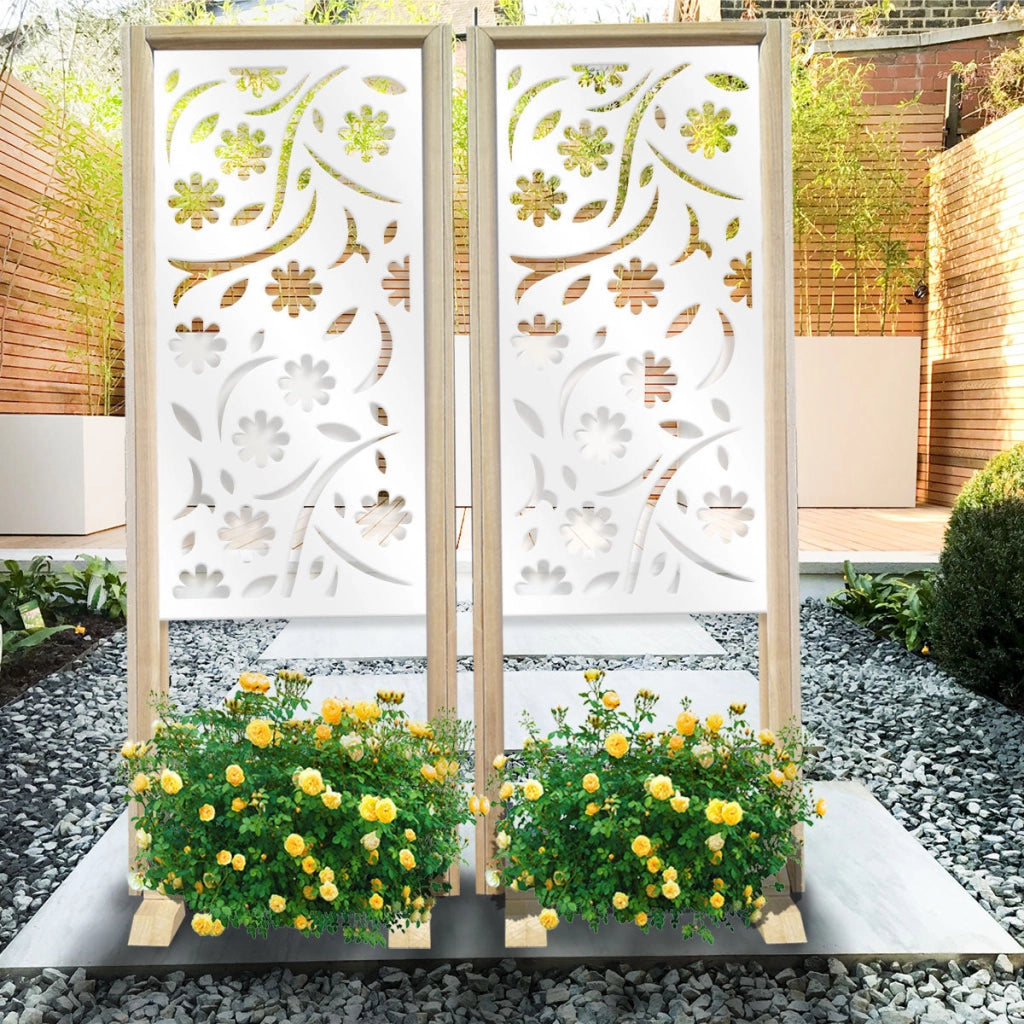 AUTUMN - Separè - Paravento modulabile - 70x190cm - in Legno e PVC Colore: bianco
