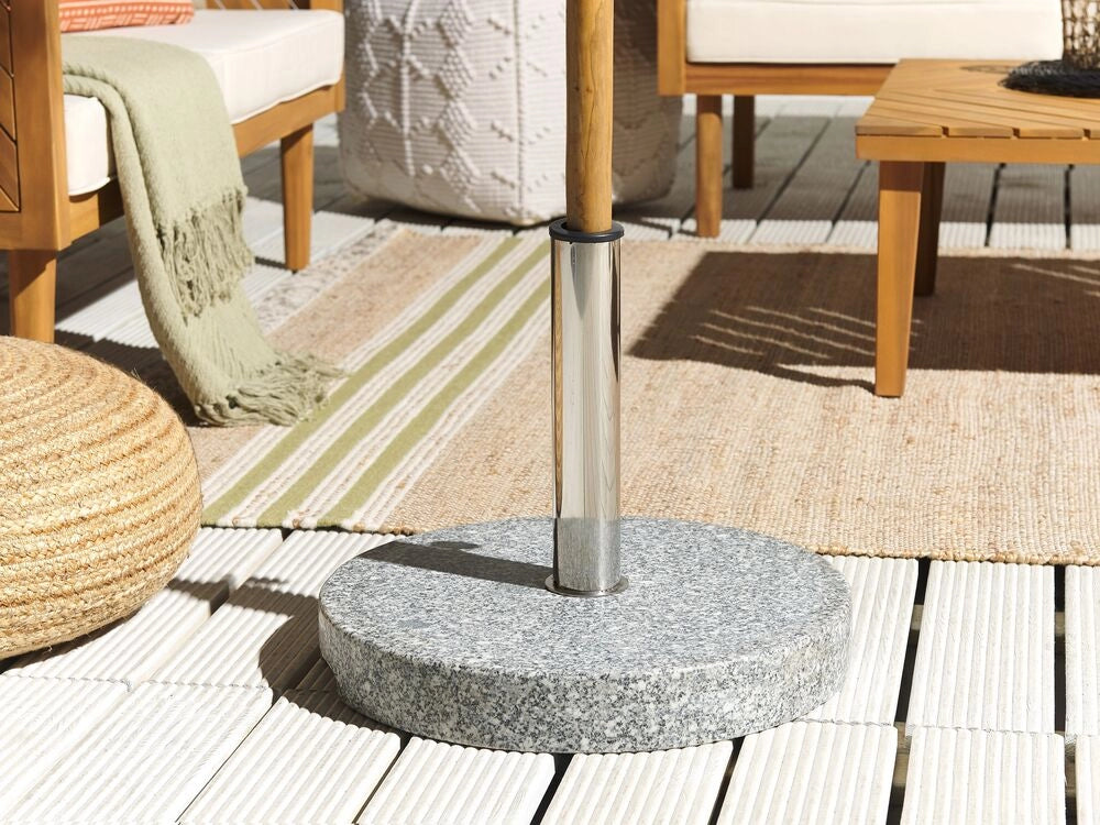 Base per ombrellone in granito color nero 45 cm terrazzo giardino esterno metallo robusto