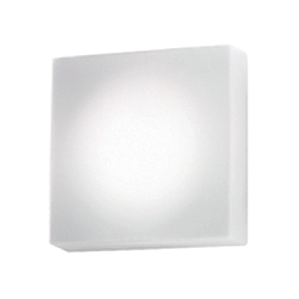 Zafferano Lampada da parete e soffitto, vetro e metallo, 320x320x88 mm, LED 16.0 Watt, dimmerabile DALI2 PUSH, bianco opaco