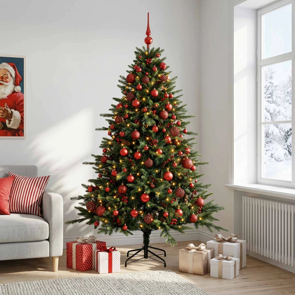 Albero di Natale artificiale con palline 240 cm 300 LED 3466813
