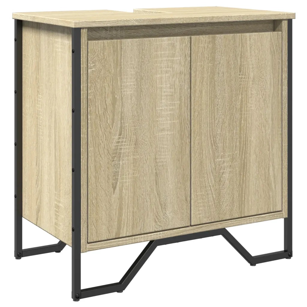 Mobile Lavabo | Armadio Lavabo Bagno Rovere Sonoma 60x35x60 cm in Truciolato