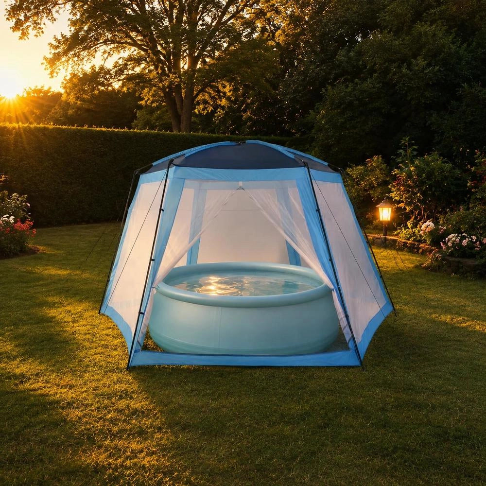 Pool Tent 660x580x250 Cm Blue