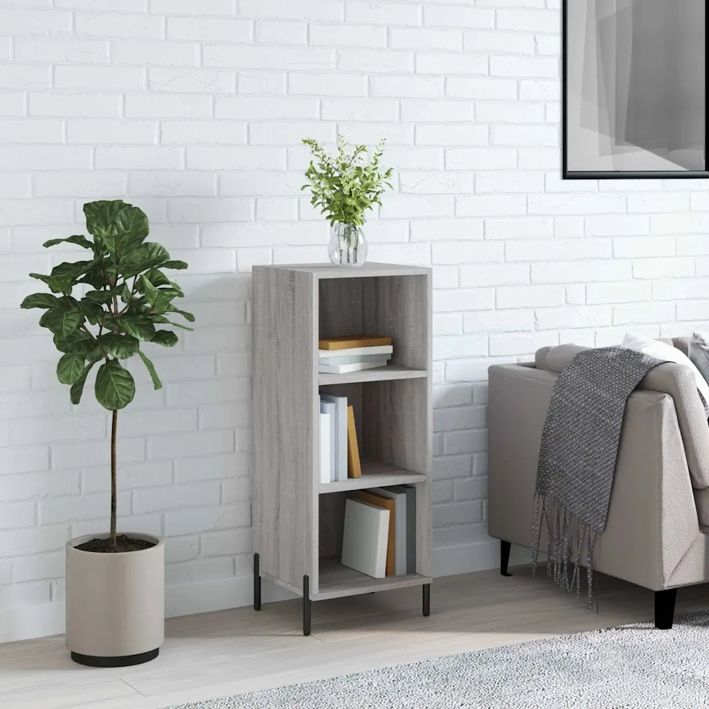 Credenza Grigio Sonoma 34,5x32,5x90 cm in Legno Multistrato 828746
