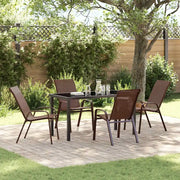 Set da Pranzo per Giardino 5 pcs Marrone e Nero 3379130