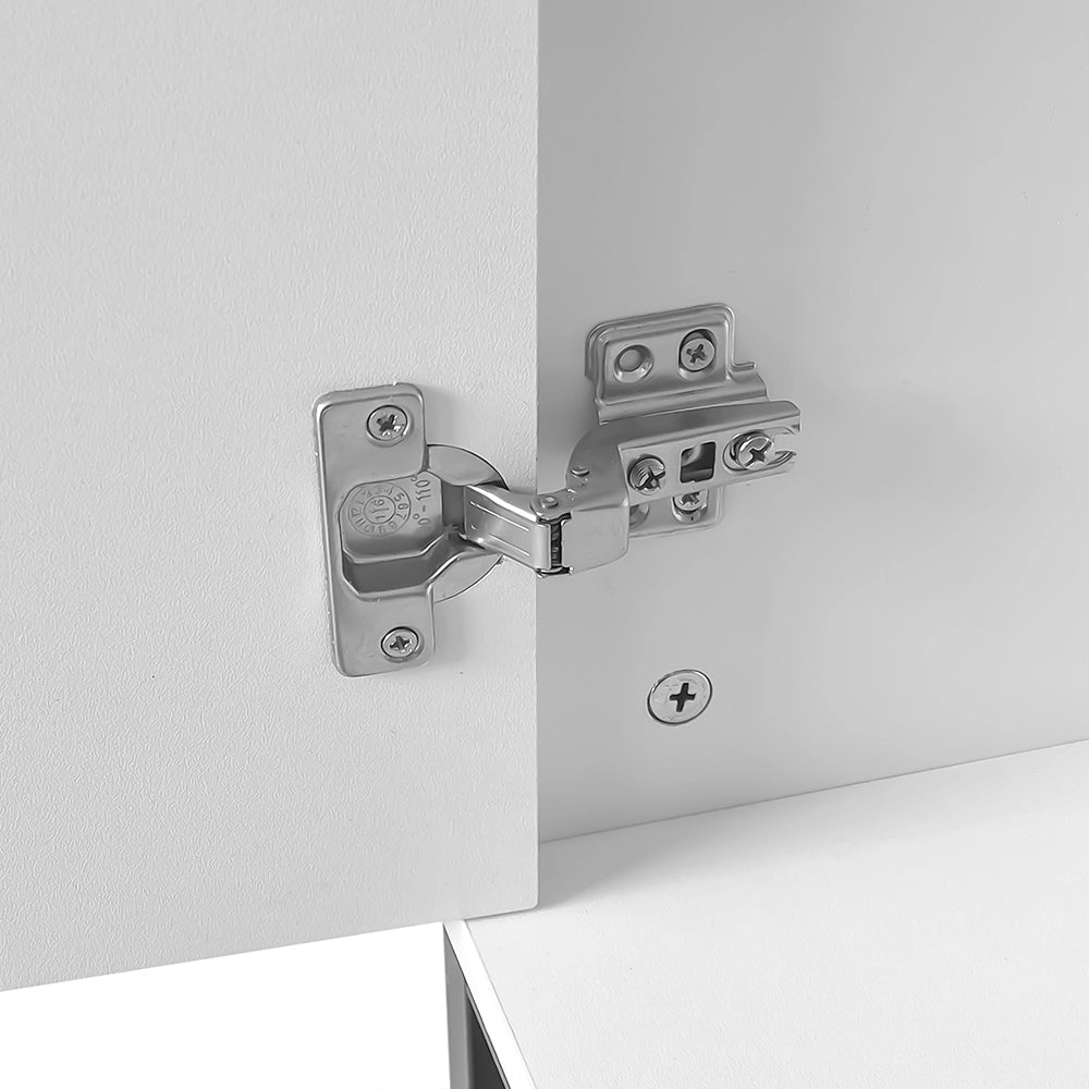 Comò - Xylo - 2 porte a scomparsa maniglie metallo 160x40x80cm