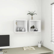 Armoires murales 2 pcs Blanc 37x37x37 cm Bois d’ingénierie