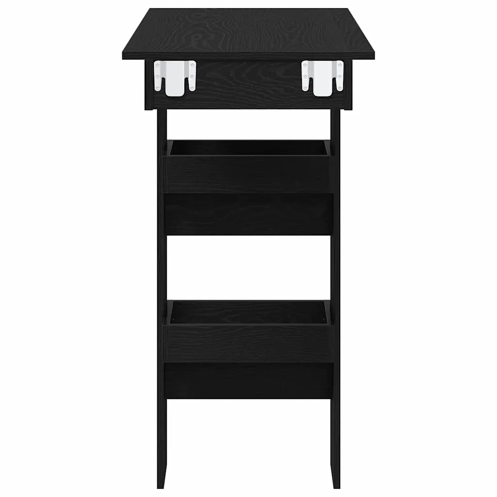 Tavolo Bar da Parete Rovere Nero 102 x 45 x 103,5 cm 862748