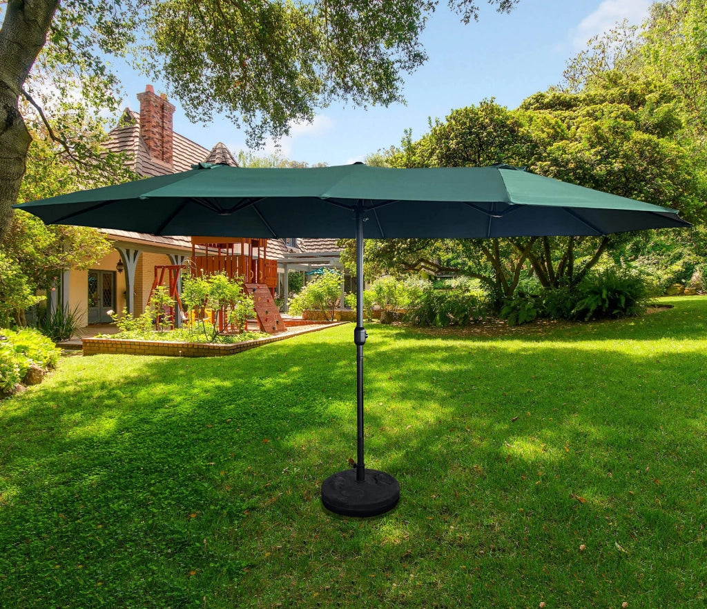 Ombrellone doppio da giardino TILIA verde scuro peso 12,3 kg dimensioni 460x270x245 cm