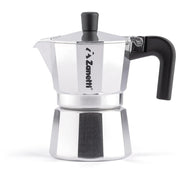 Moka Zanetti Mama 3 Tazze Alluminio Nero Antigoccia