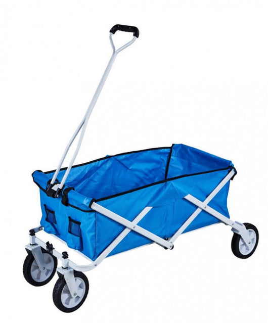 Carrello Portattrezzi da Giardino in Metallo Adriatic 117x50x52 h cm in Acciaio Blu
