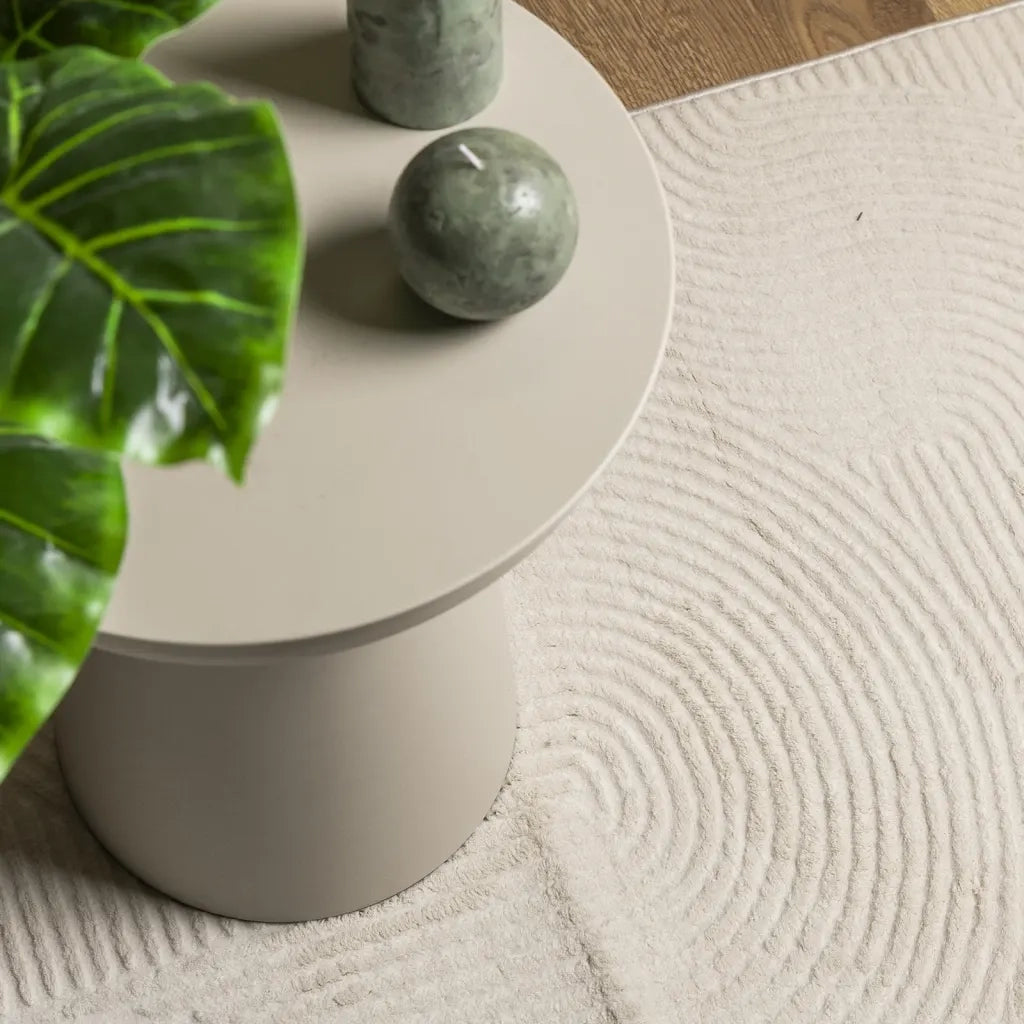 Tappeto del soggiorno | Tappeto IZA a Pelo Corto Aspetto Scandinavo Crema 200x280 cm