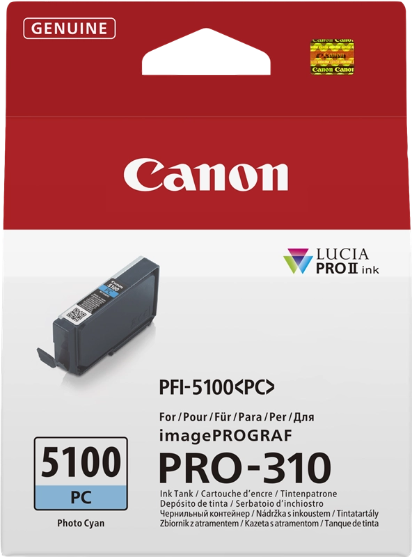 Canon PFI-5100 PC cartuccia d'inchiostro 1 pz Originale Ciano per foto