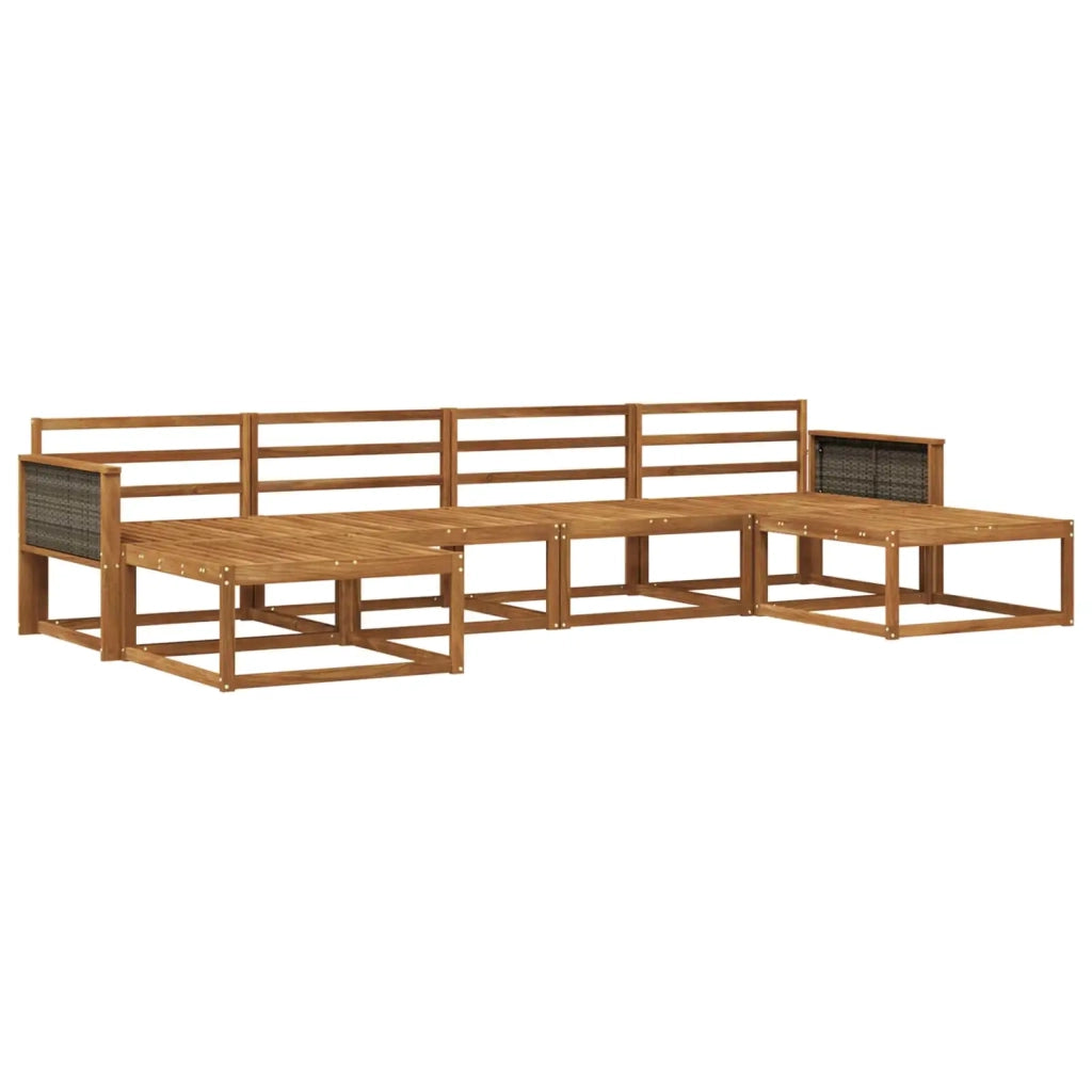 Set di divani da esterno 6 pcs Naturale