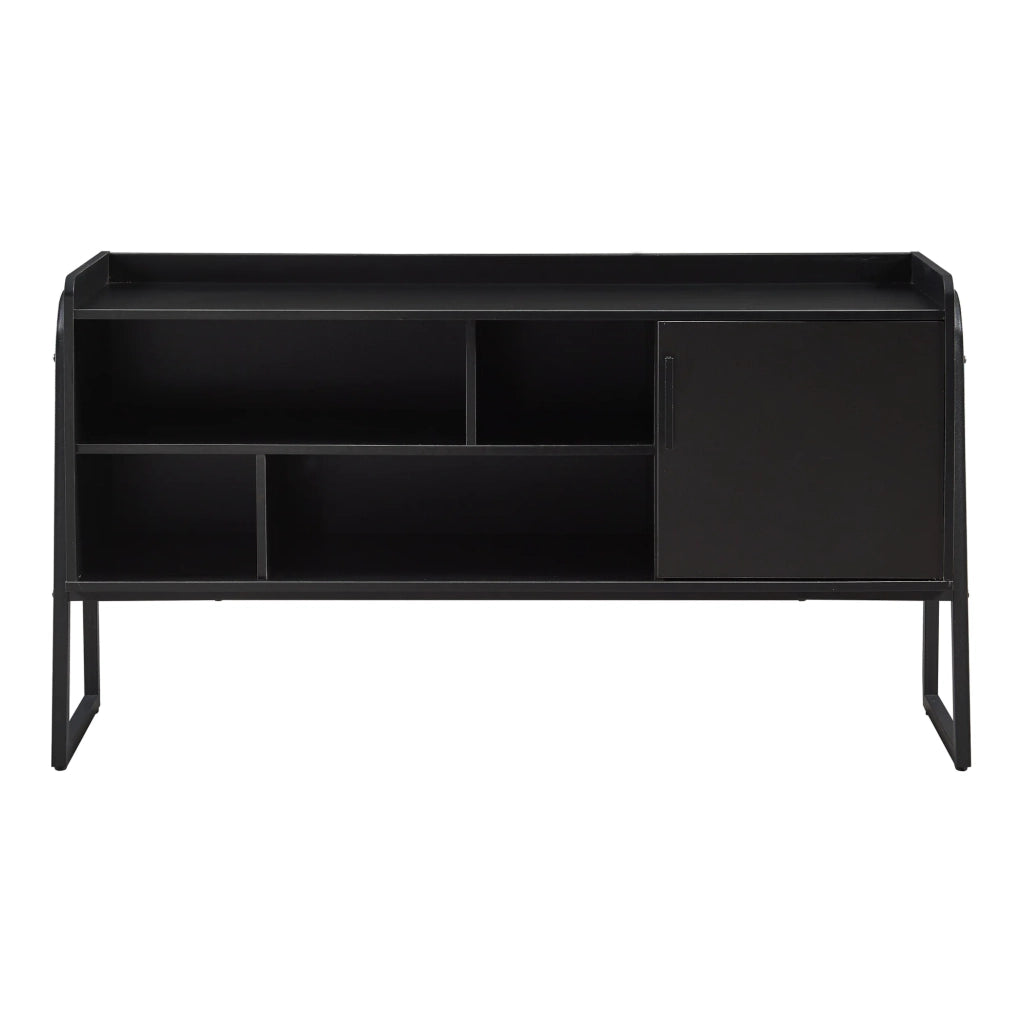 Set di 2 mobili con scrivania e mobile TV nero 03_0009363