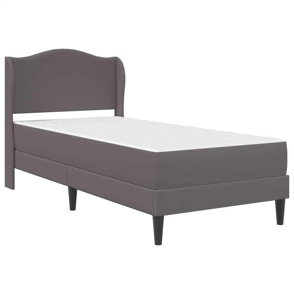 Struttura del letto con testiera Grigio 100 x 200 cm Similpelle
