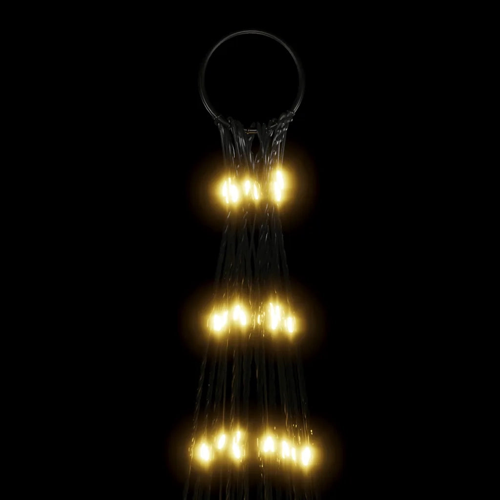 Albero di Natale a LED-Luci decorative natalizie su Pennone 3000 LED Bianco Caldo 800 cm