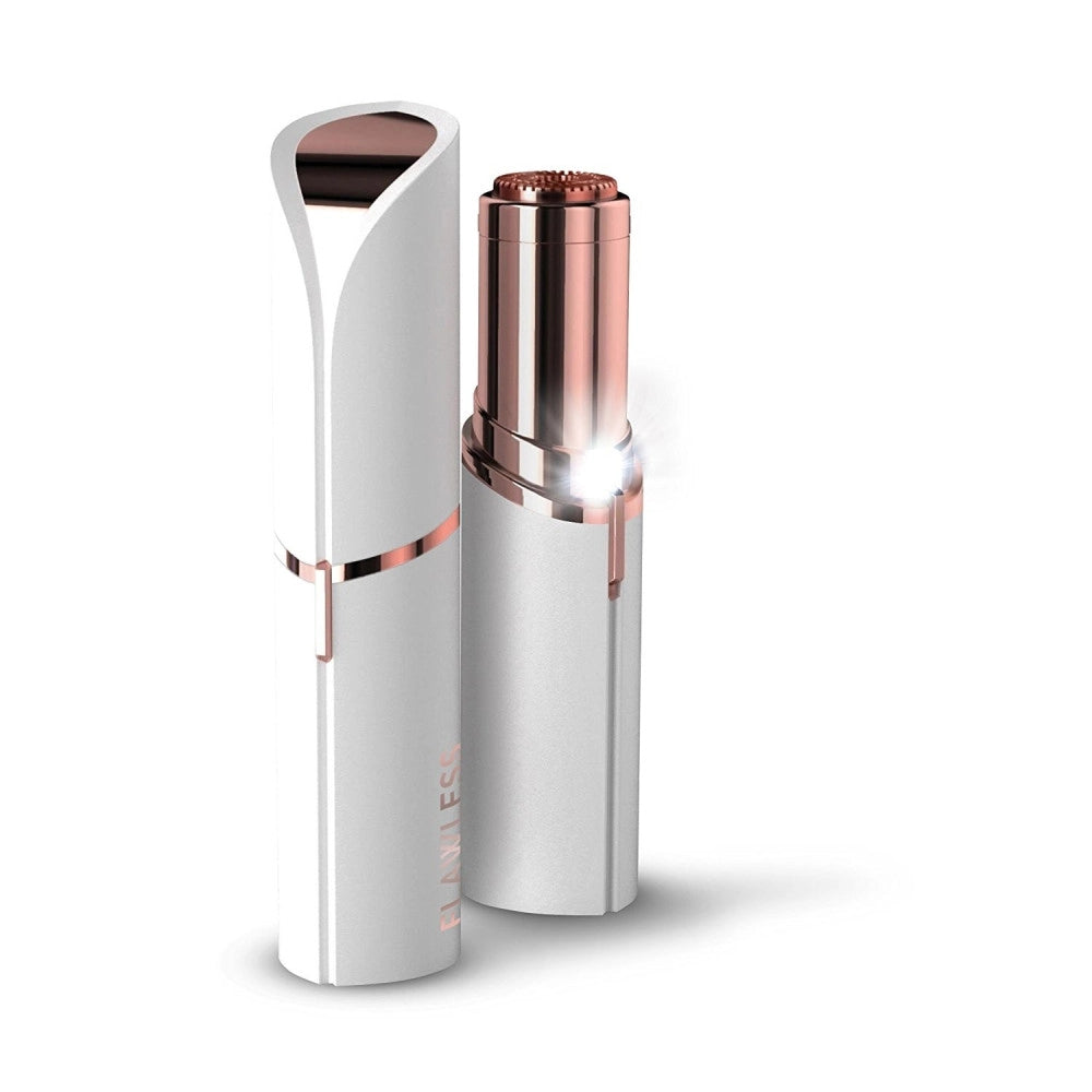 Trade Shop - Epilatore Depilatore Rasoio Donna A Forma Di Rossetto A Batteria Con Luce Led -