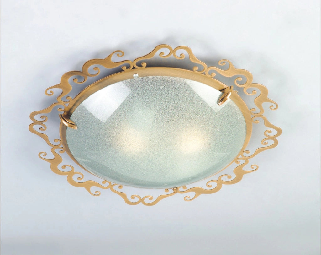 Plafoniera Casablanca 2xE27 patinata rotonda Candellux