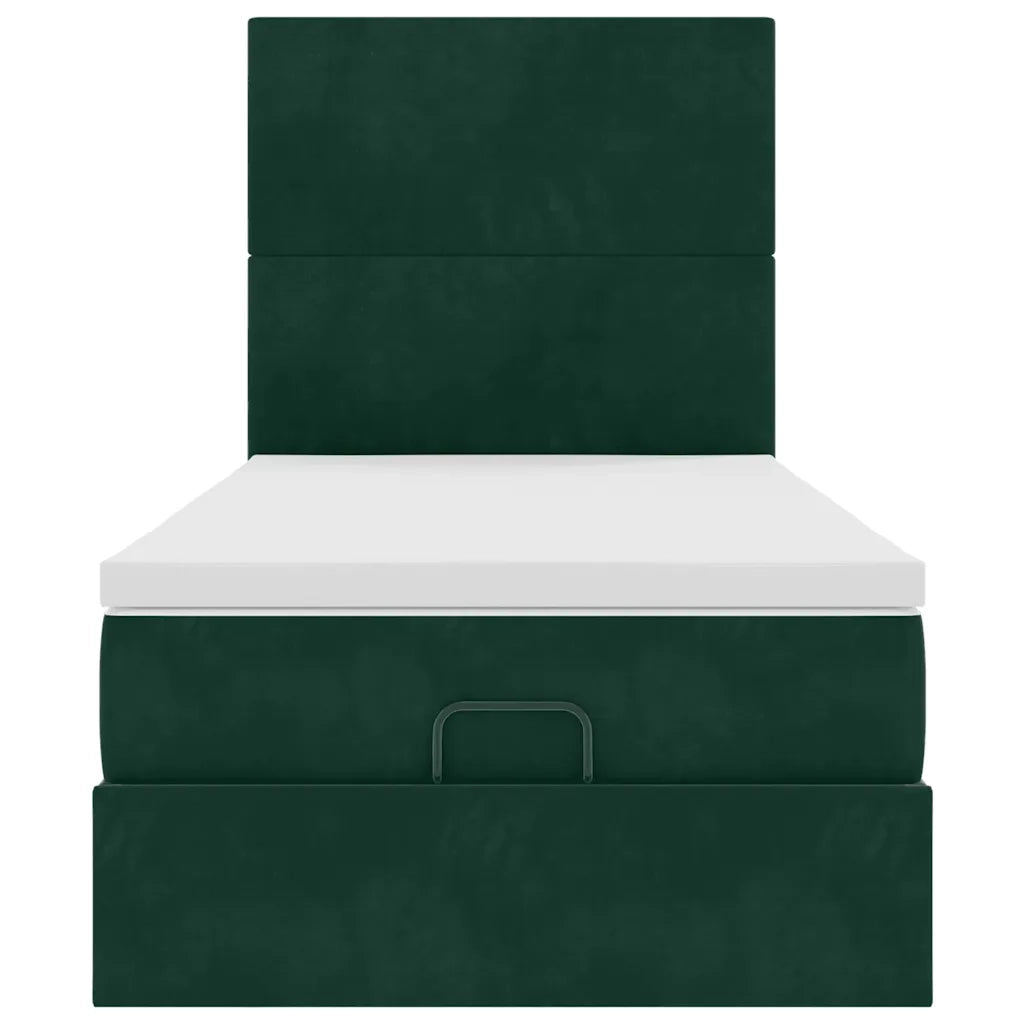 Struttura Letto Pouf con Materassi 80x200 cm Velluto