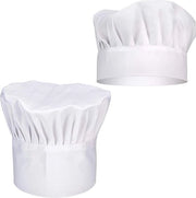 2 pezzi di cappello da chef, cappello da cucina, cappello da lavoro, cappello da hotel, cappello da ristorante, cappello elastico, cappello da cucina per uomo e donna, cappello da cucina bianco, 40 cm.