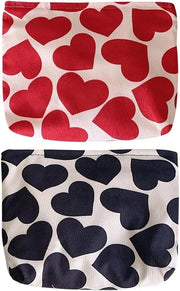 Due paia di portachiavi per donna in pelle rossa con tasca per oggetti, design trendy, borsa portatile.
