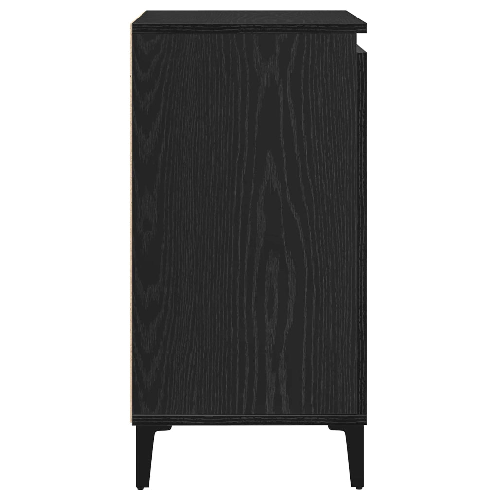 Credenza Rovere Nero 60 x 35 x 70 cm Legno multistrato 862594