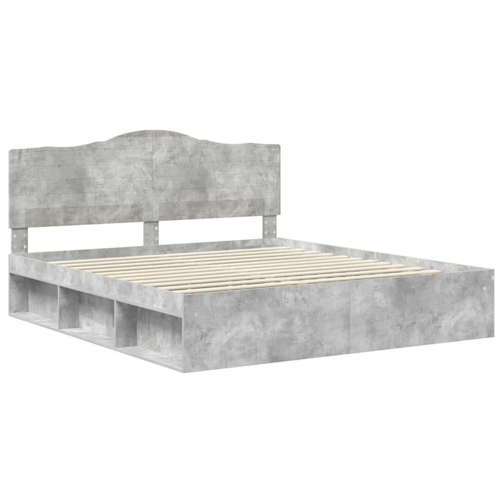 Struttura del letto Calcestruzzo 180 x 200 cm Pino massello 3413275