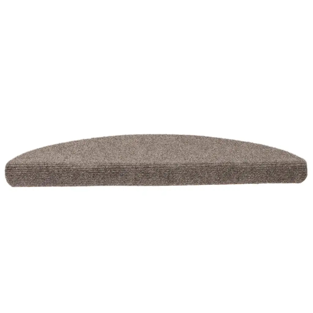 Tappetini per scale autoadesivi 10 pz 56x17x3 cm beige semicircolari 149693